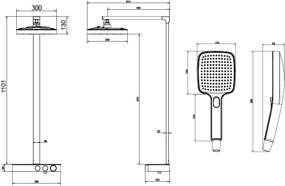 BubbleSpa® Thermostatic Exposed Mixer Shower System