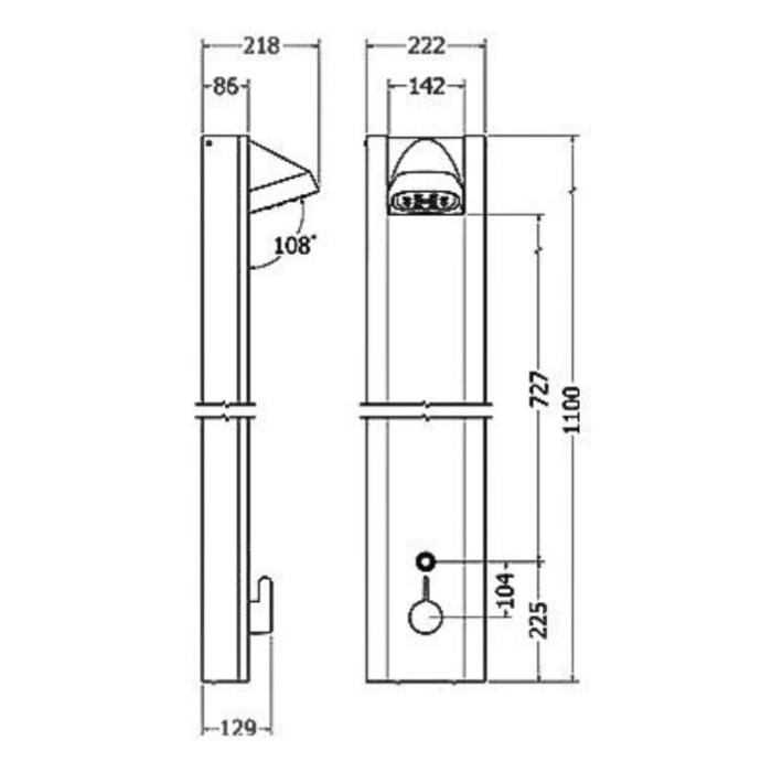 Commercial Shower Panel TF + TMV2